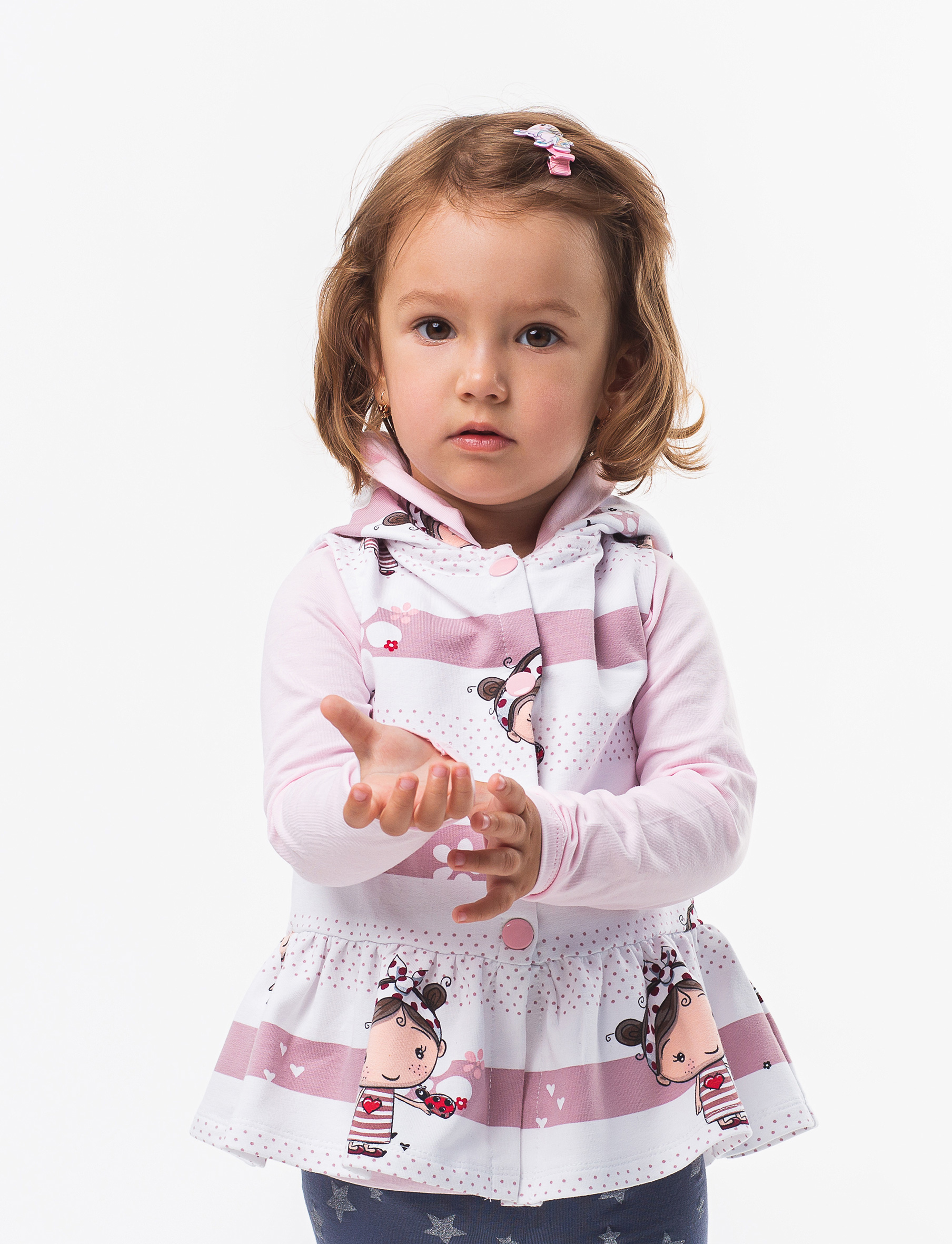 

Комплект для девочки Morekids98 нежный тонкий реглан безрукавка з капюшоном (0890- 98)