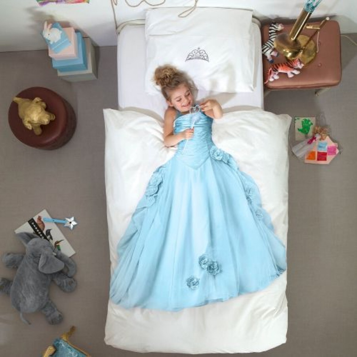 

Постельный комплект SNURK Princess Blue белый