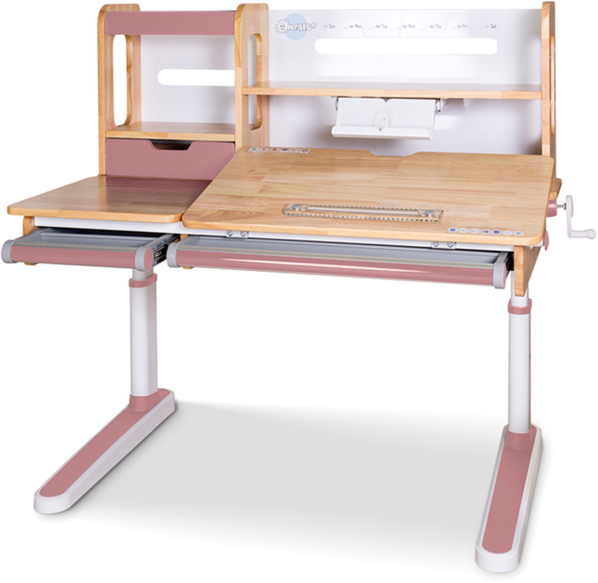 

Детский стол Mealux Oxford Wood PN с полкой (BD-920 Wood PN с полкой)