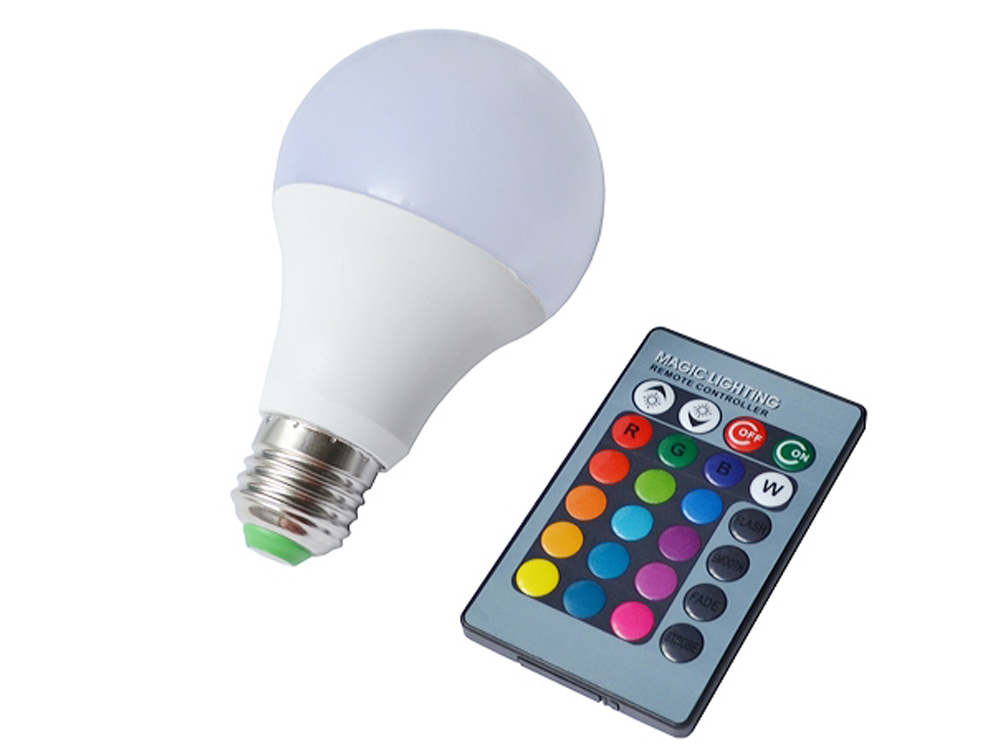 

RGB LED лампа BauTech Е27 15вт 16 цветов Светодиодная (1002-565-05)