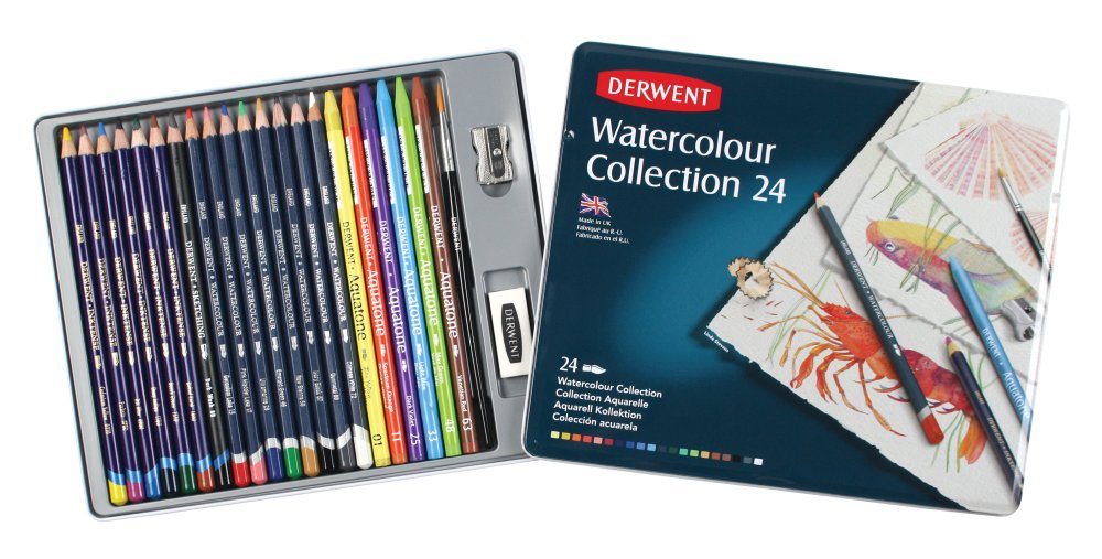 

Набор акварельных карандашей 24шт. WaterСolour Collection Derwent мет. пенал