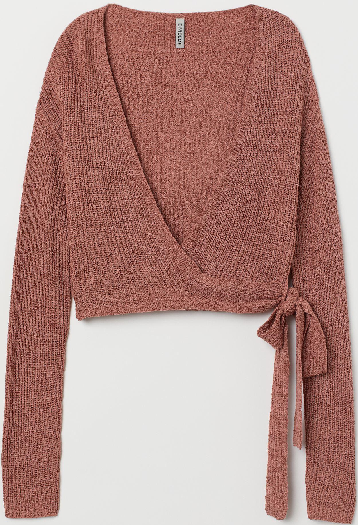 

Пуловер H&M 0685844_01 M Темно-розовый