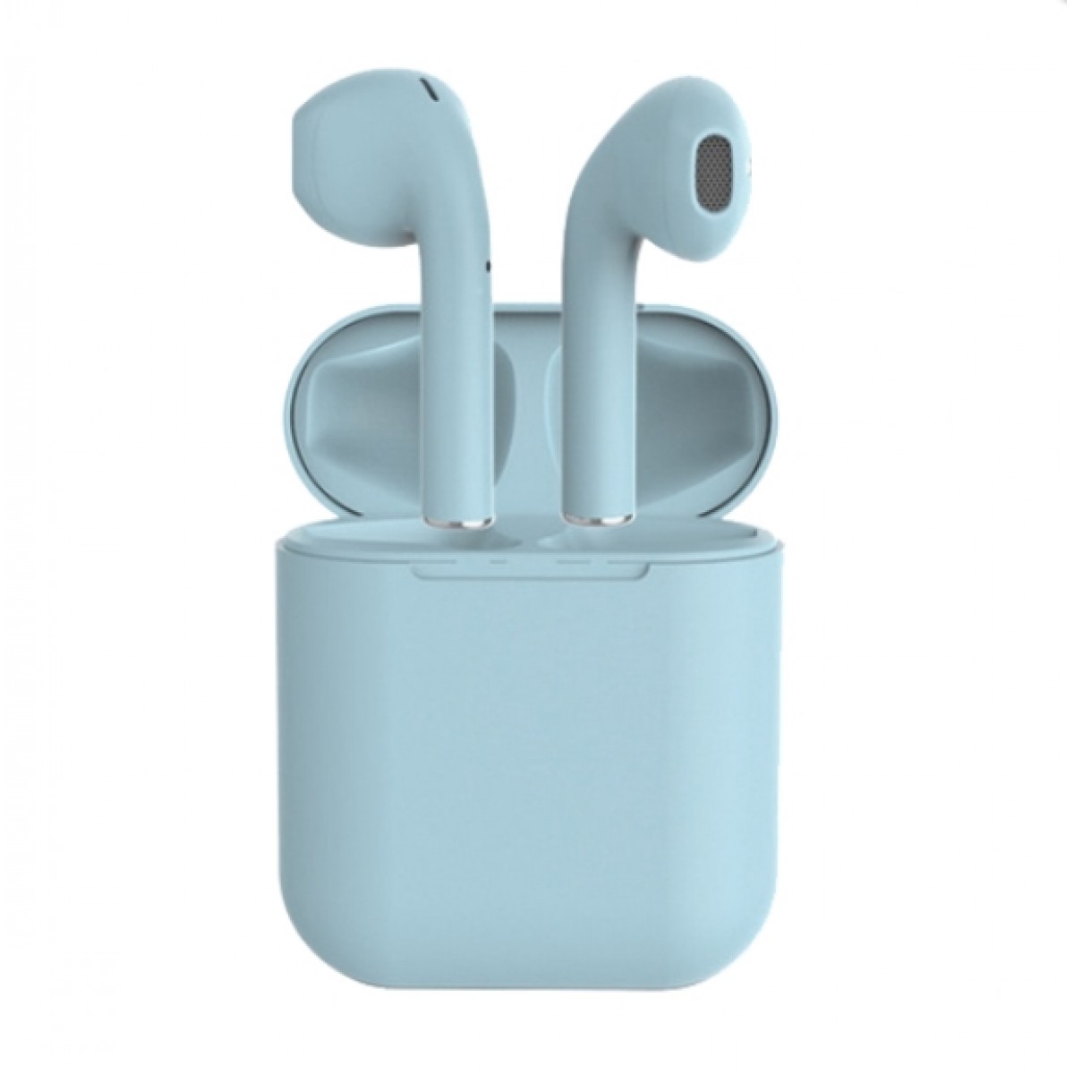 

Наушники беспроводные Bluetooth i12 5.0 с кейсом blue