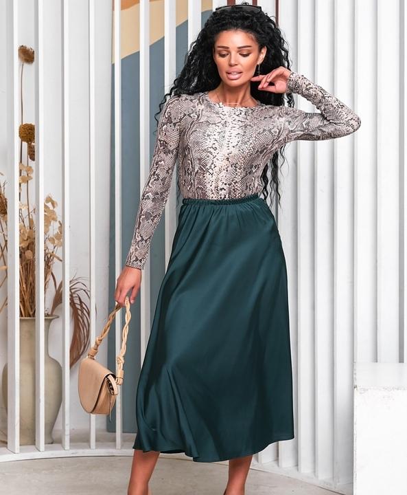 

Юбка G&M k-77786 46-48 Размер цвет темно-зеленый