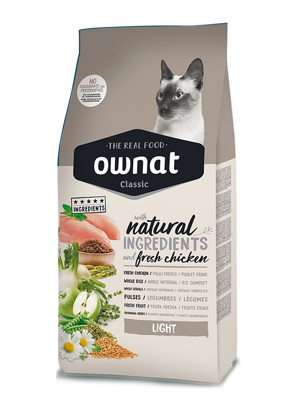 

Сухой корм Ownat Classic Light (Cat) для взрослых кошек, склонных к набору веса, 4 кг