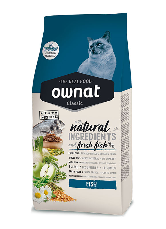 

Сухой корм Ownat Classic Fish (Cat) для взрослых кошек с Рыбой, 4 кг