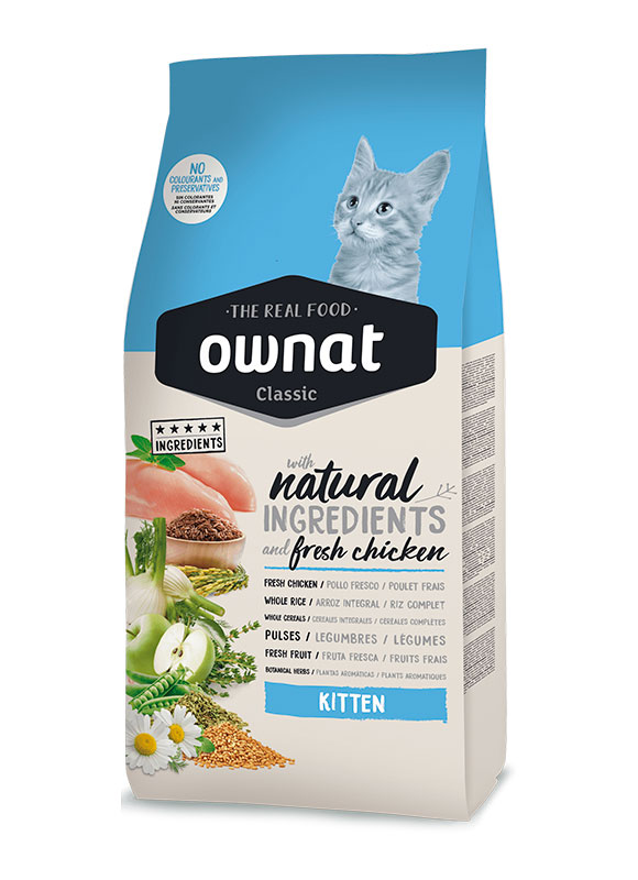 

Сухой корм Ownat Classic Kitten (Cat) для котят с Курицей, 1.5 кг