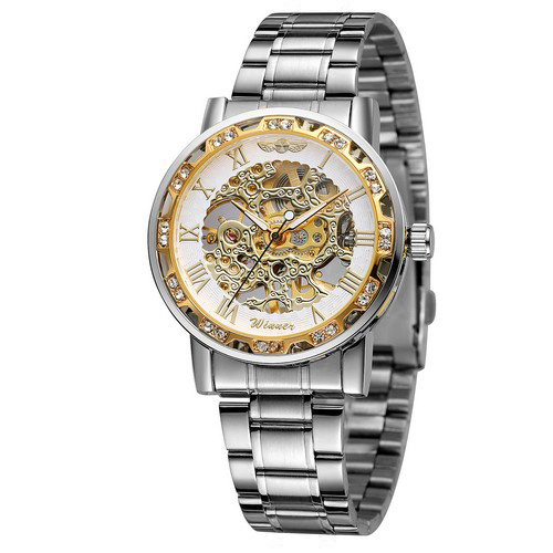 

Winner 8012 Diamonds Automatic Silver-Gold-White