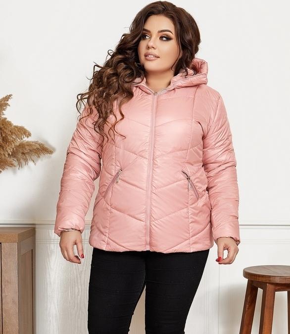 

Куртка G&M k-77572 - Размер цвет пудра, Куртка G&M k-77572 60-62 Размер цвет пудра