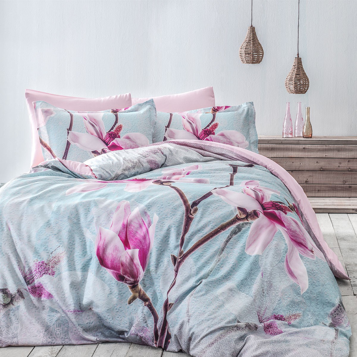 

Постельное белье Tivolyo Home Делюкс сатин евро Orchidea Цвет - розовый