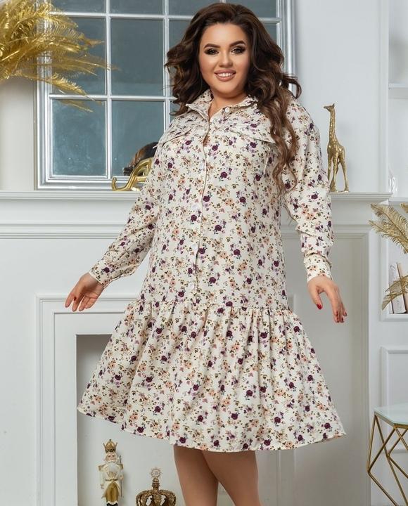 

Платье G&M k-77405 56-58 Размер цвет молоко
