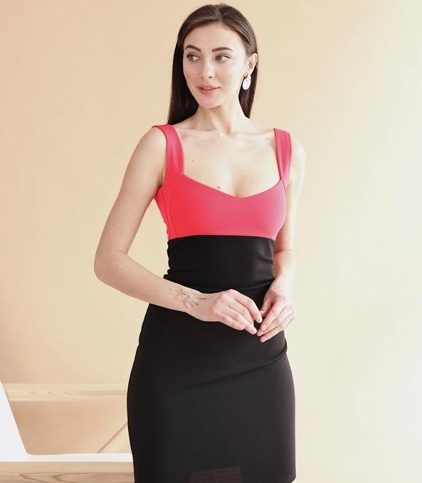 

Платье G&M k-78499 sale 42-44 Размер цвет черный/коралл
