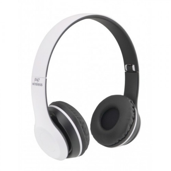 

Беспроводные наушники Wireless P-47 Bluetooth MicroSD FM Радио Белый