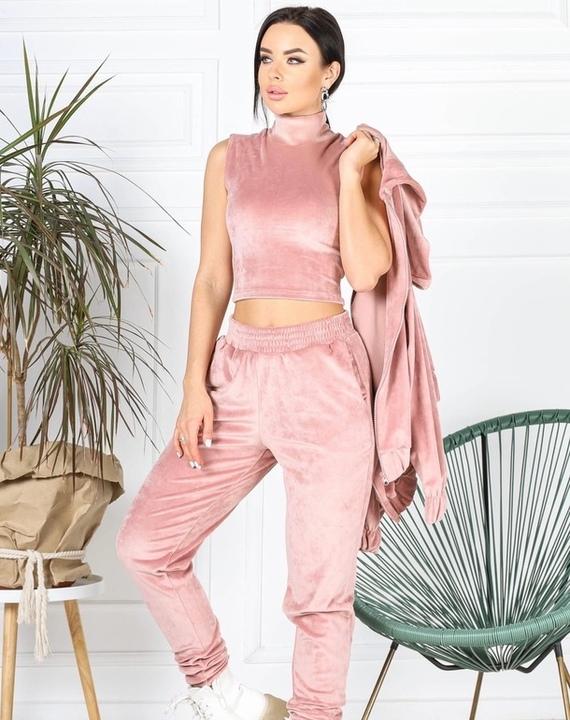 

Костюм тройка G&M k-77736 46-48 Размер цвет розовый