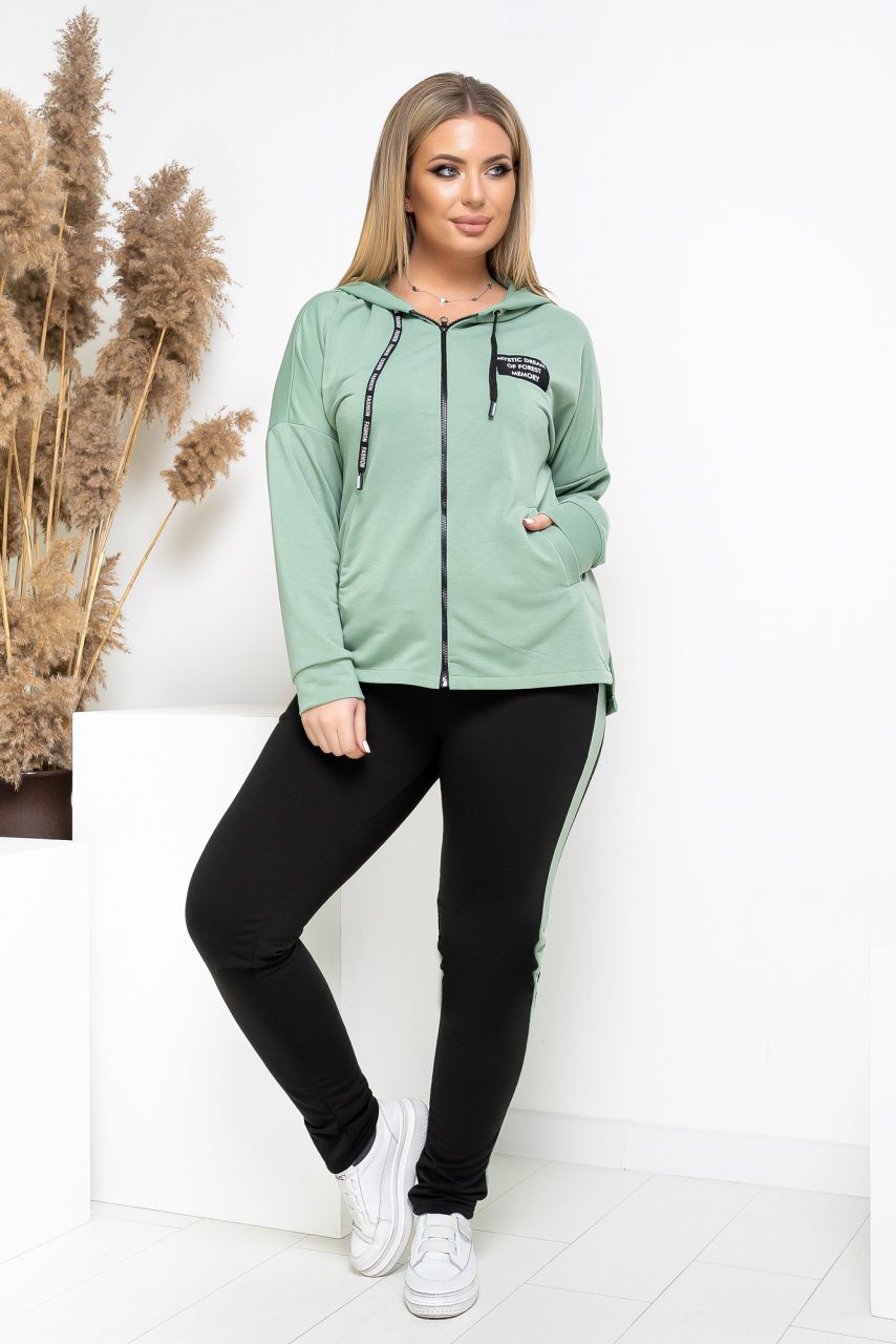 

Костюм из олимпийки с капюшоном и джоггеров Фасон 30417_56-58 56-58