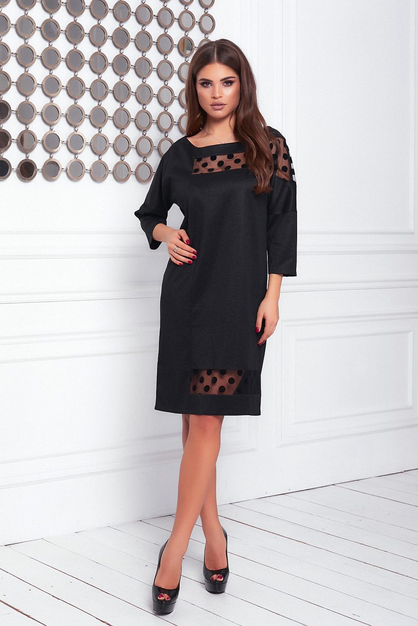 

Платье со вставками из сетки (29425_46-48)