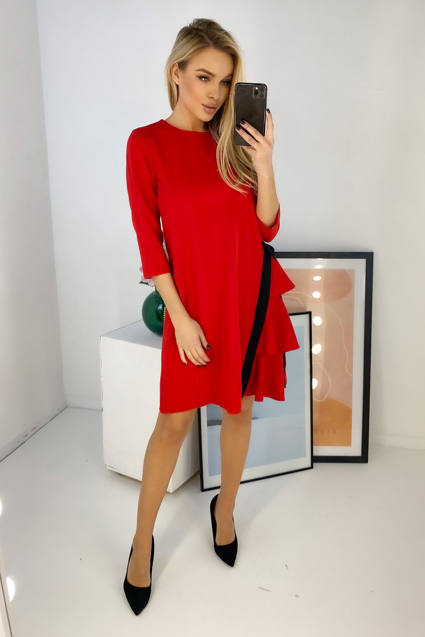 

Свободное платье с оборками Фасон 29860_42 42