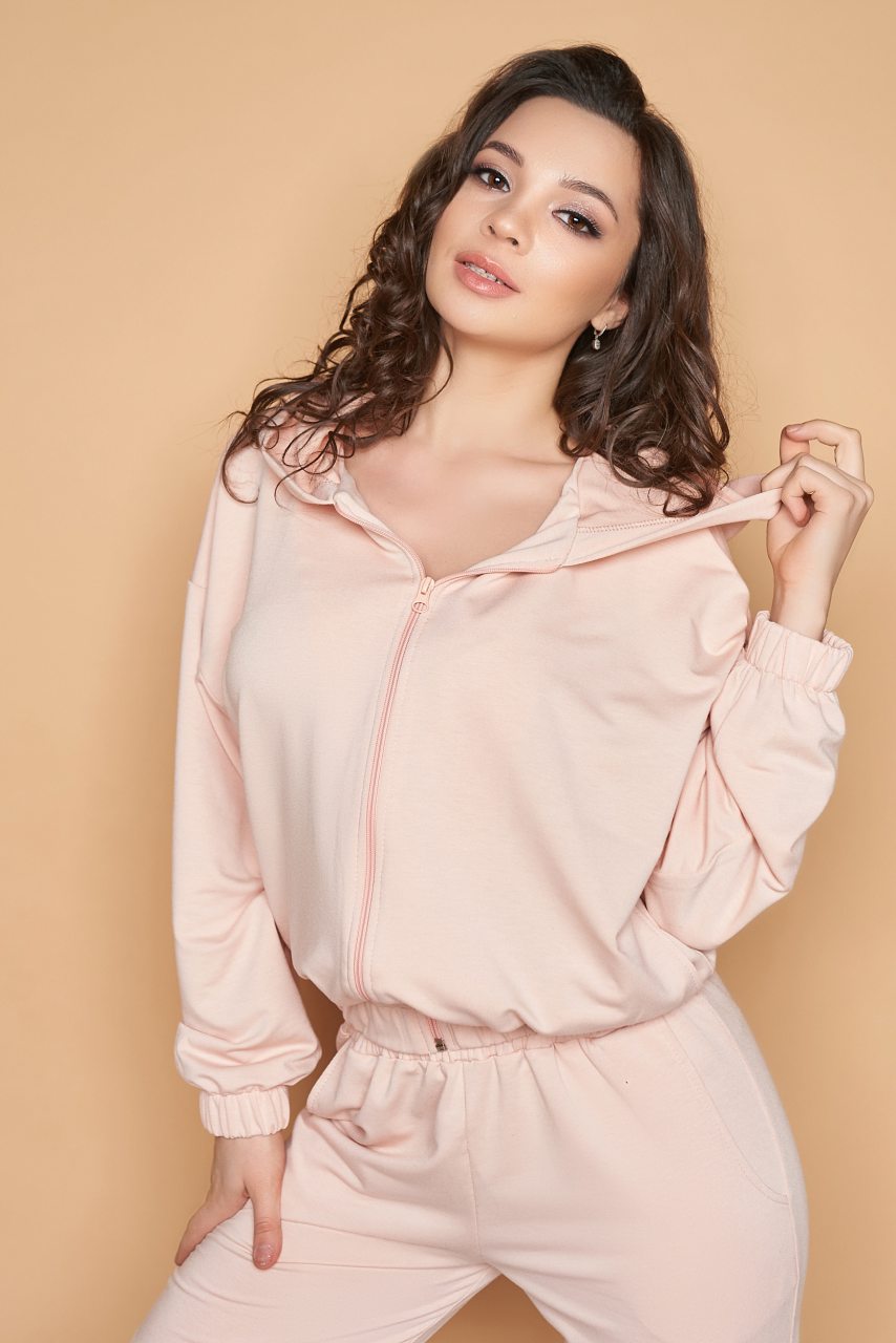 

Костюм из олимпийки с капюшоном и джоггеров Фасон 30654_42-44 42-44