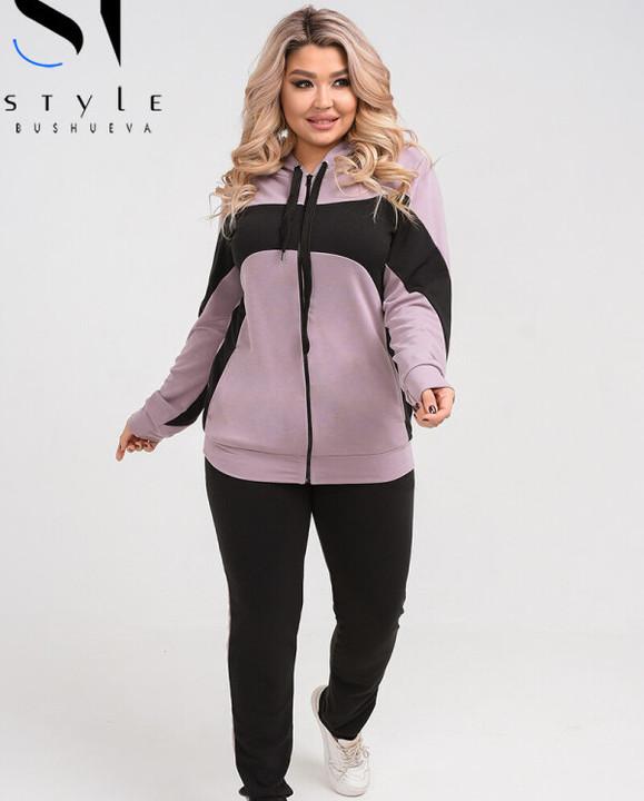 

Спортивный костюм G&M k-77761 52-54 Размер цвет сиреневый/черный