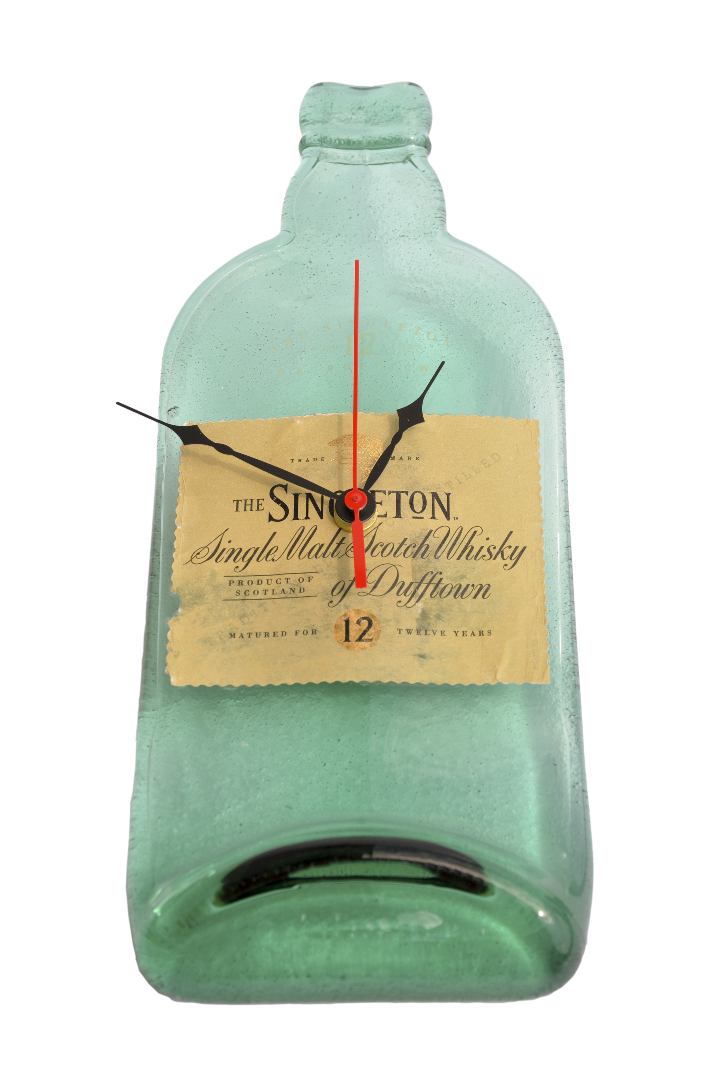 

Часы Romantic Glass из плавленой стеклянной бутылки Singleton 12 year механизм Hermle