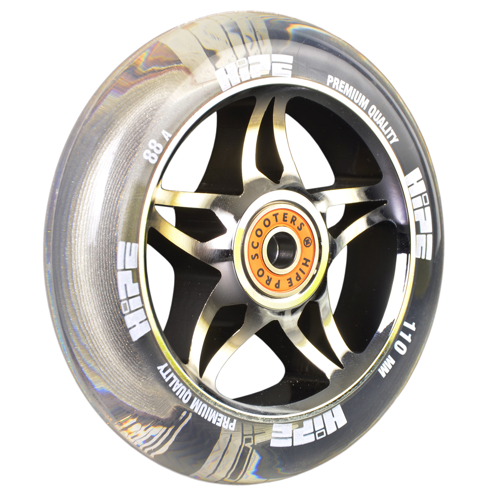 

Колесо для трюкового самоката Hipe Star 110мм chrome/clear