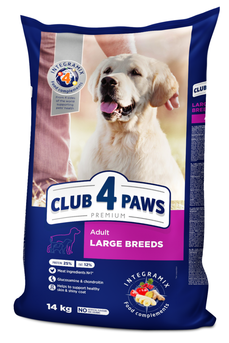 

Сухой корм для собак Клуб 4 Лапы Large Breeds Adult 14 кг