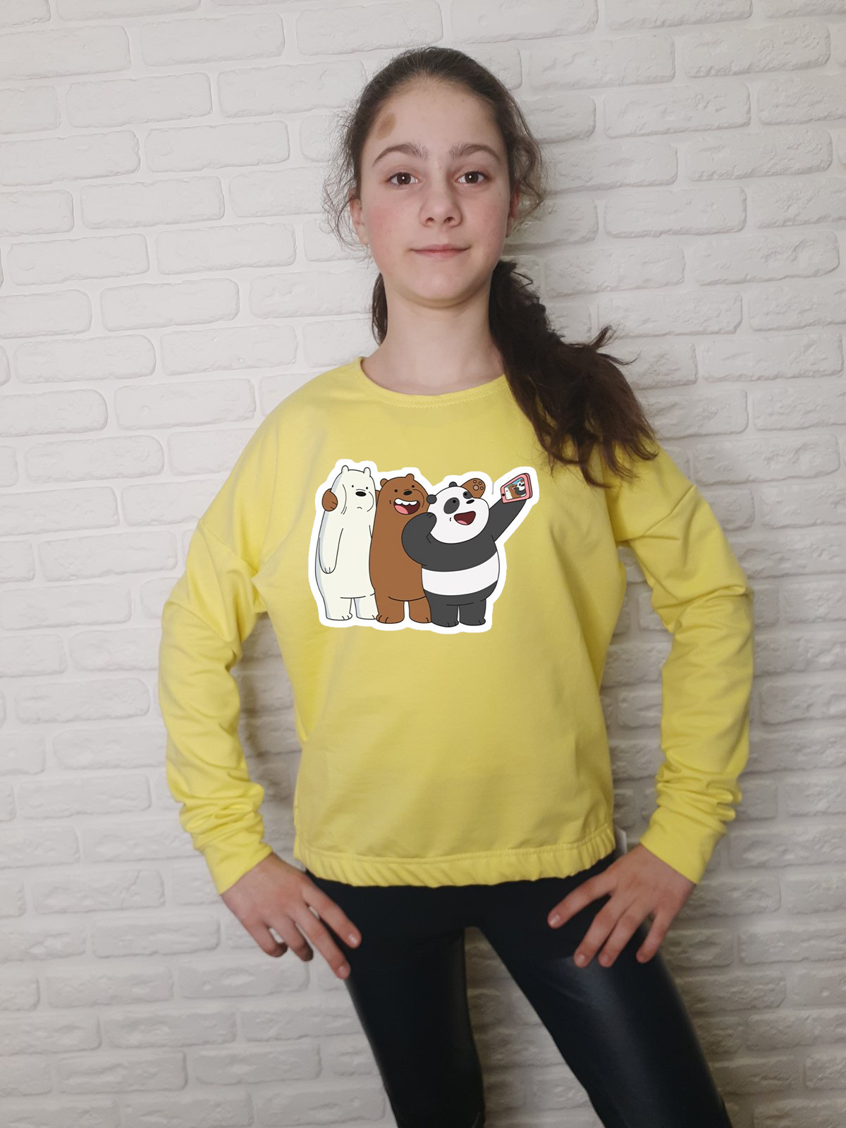 

Свитшот для девочек ArtSvet Вся правда о медведях (We Bare Bears) Желтый 158 см ARTBEER3TZH