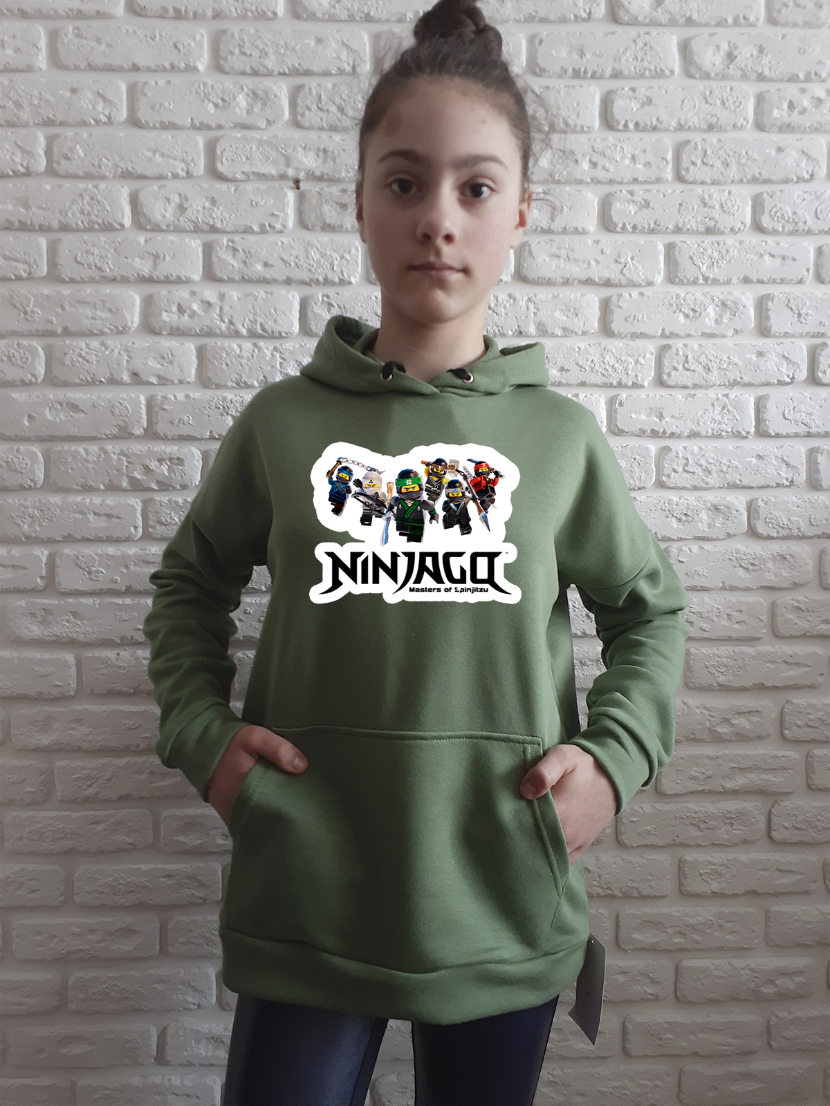 

Худи для девочек ArtSvet Лего Ниндзяго (LEGO Ninjago) Зеленый 146 см NNINGTSR