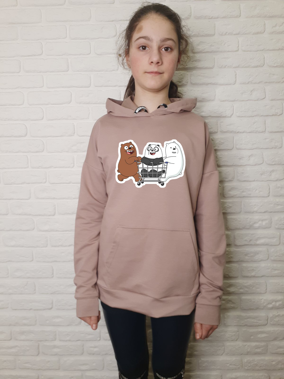 

Худи для девочек ArtSvet Вся правда о медведях (We Bare Bears) Бежевый 152 см ARTBEER1TKF