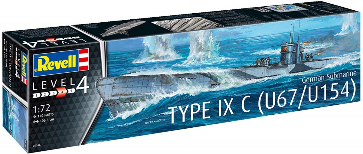 

Сборная модель Revell Немецкая подводная лодка Тип IX C U67 / U154 (05166)