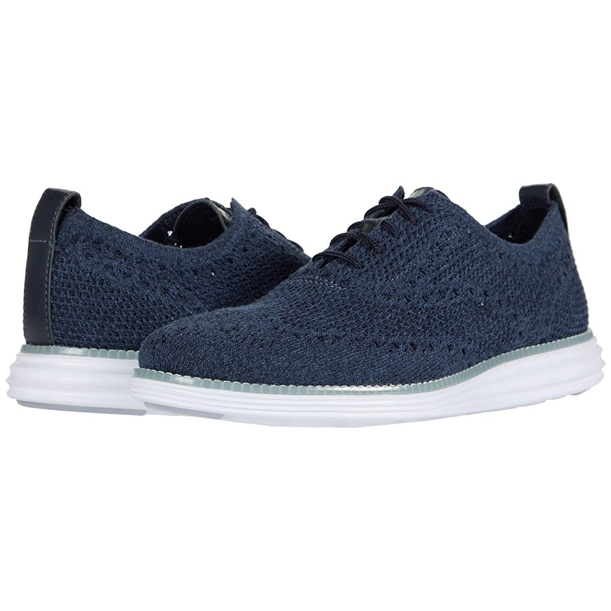 

Туфли оксфорды Cole Haan Original Grand Stitchlite Wing Tip Oxford Navy Ink/True Blue/Vintage Indigo Knit/Optic White, 43.5 (285 мм)