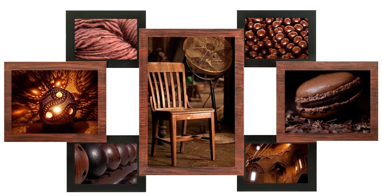 

Деревянная мультирамка HandiCraft Медное Мерцание 85х40 см ((7-ММ))