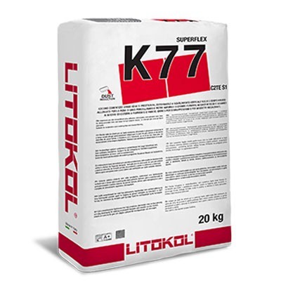 

Высокоэластичный цементный клей LITOKOL SUPERFLEX K77 белый 20 кг