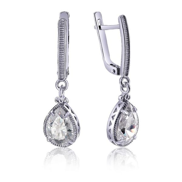 

Срібні сережки "Crystal drop"