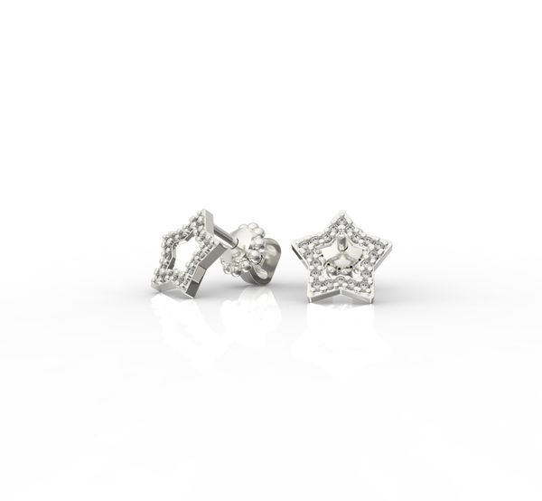 

Срібні сережки цвяшки "Wye Diamond"