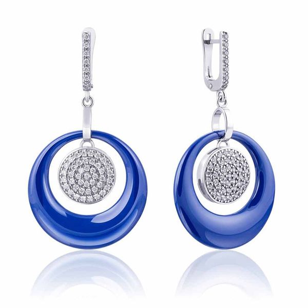 

Срібні сережки "Mojito Blue"