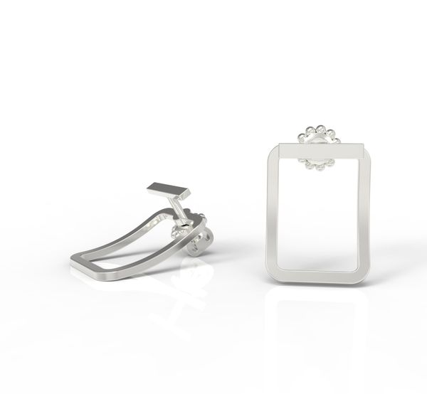 

Срібні сережки цвяшки "Saucy Diamond"