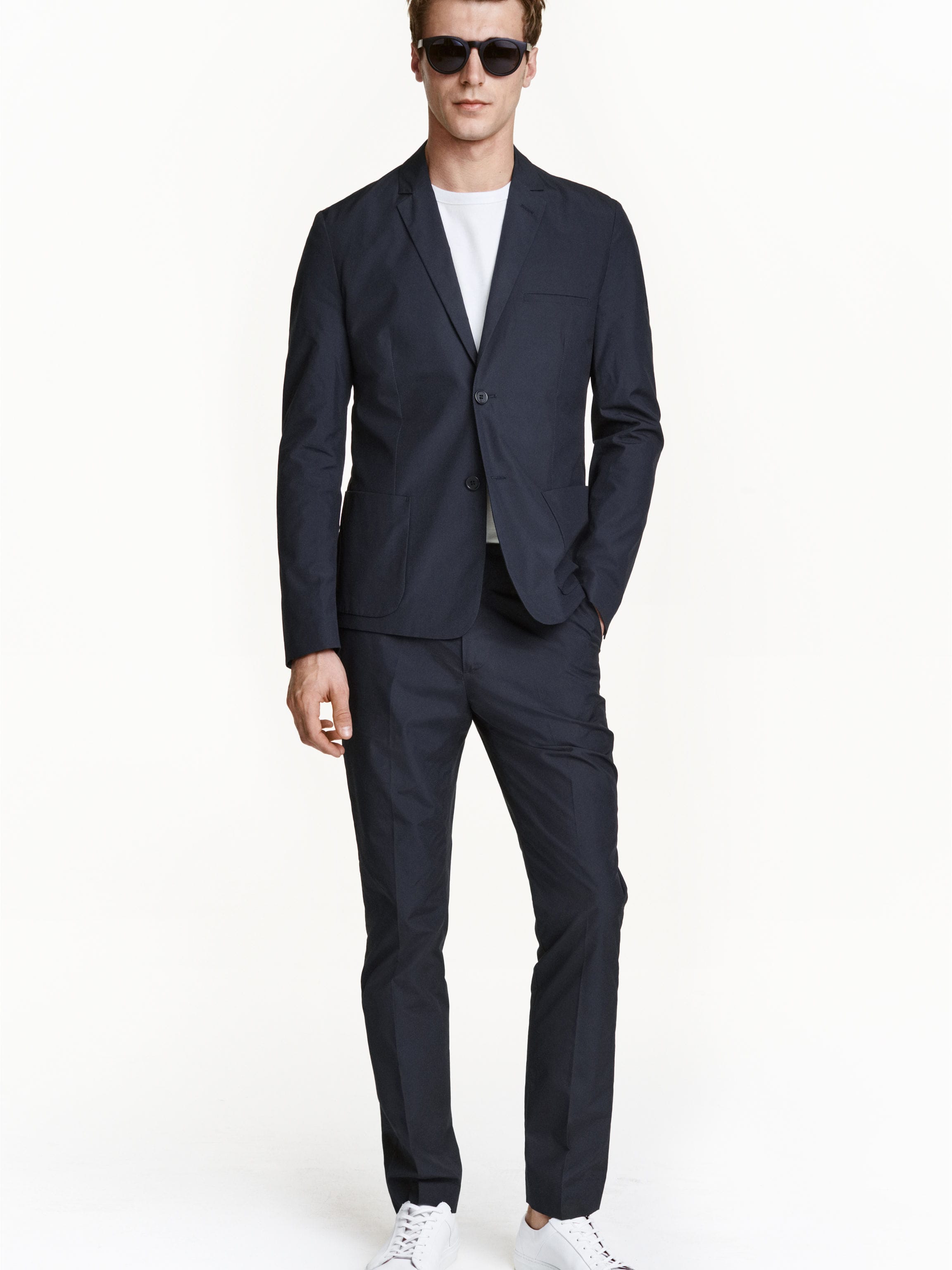 

Брюки H&M 3879053-AAQJ 48 Темно-синие