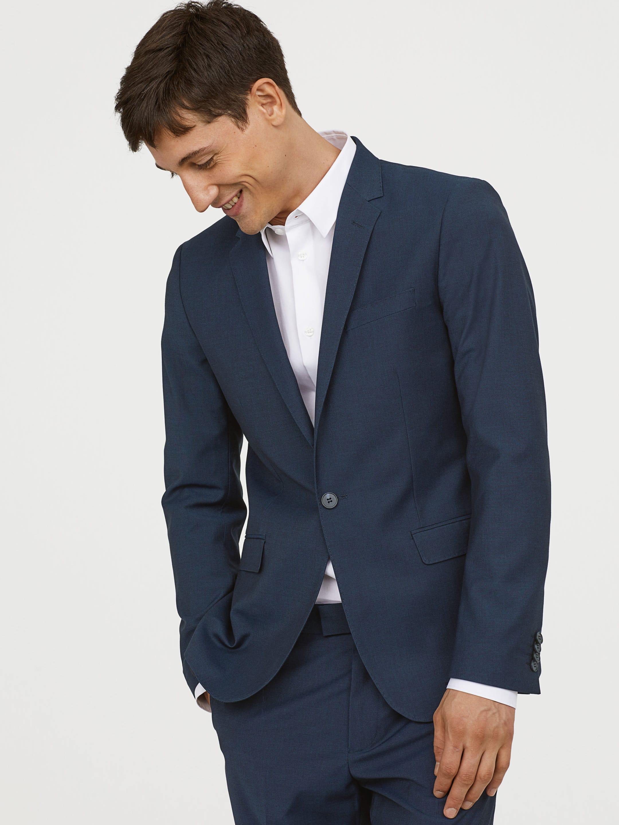 

Пиджак H&M 5702427-AAQJ 48 Темно-синий