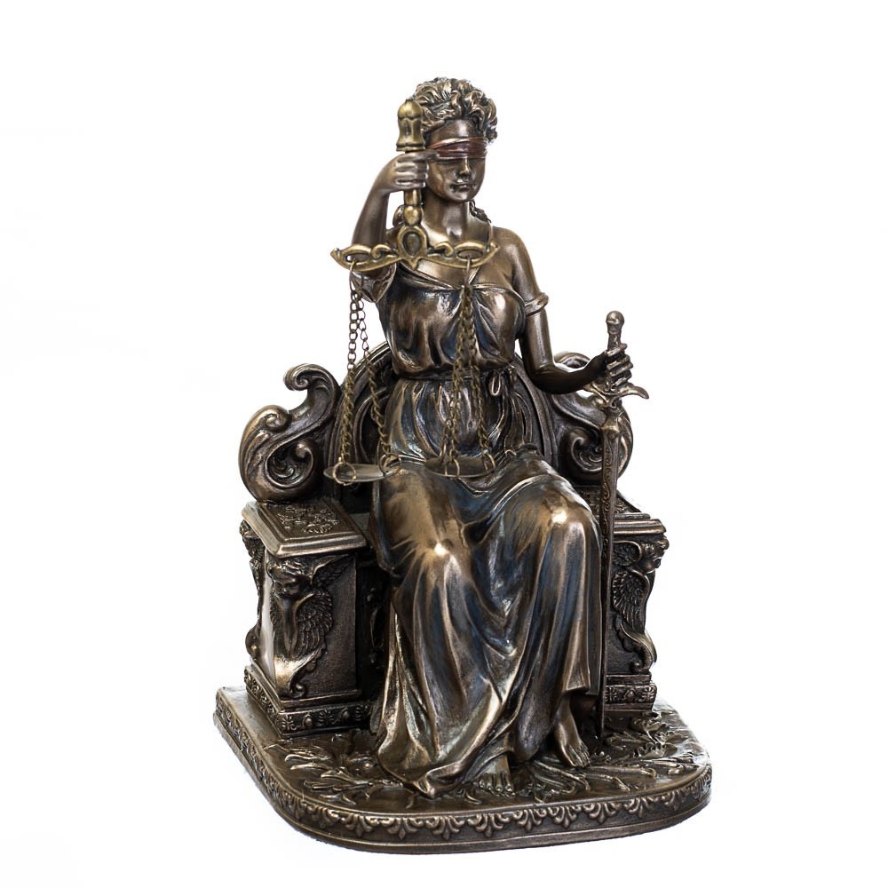 

Статуетка Themis Фемида на троне 18 см