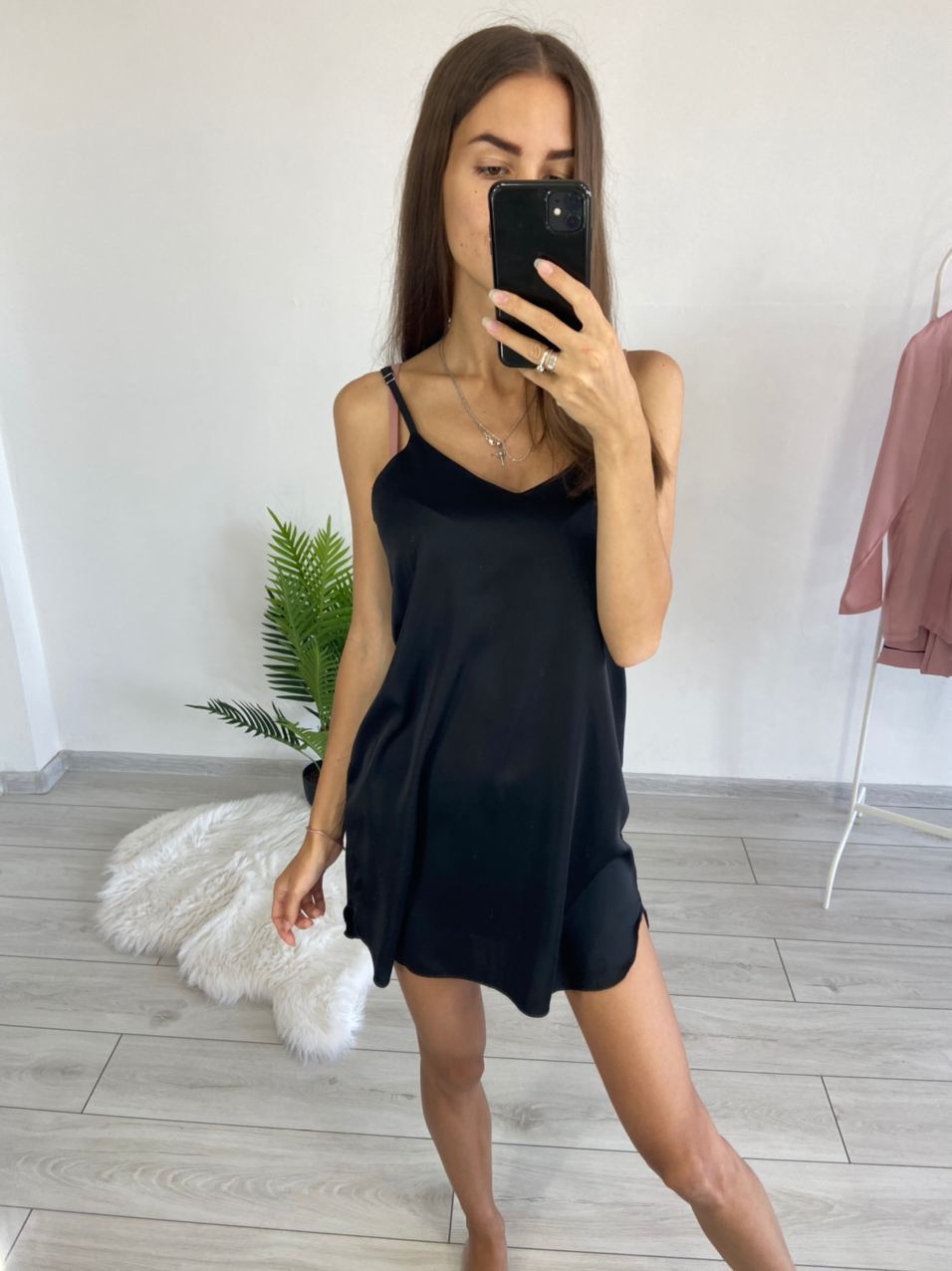

Пеньюар шелковый Shuna Comfort Черный S/M