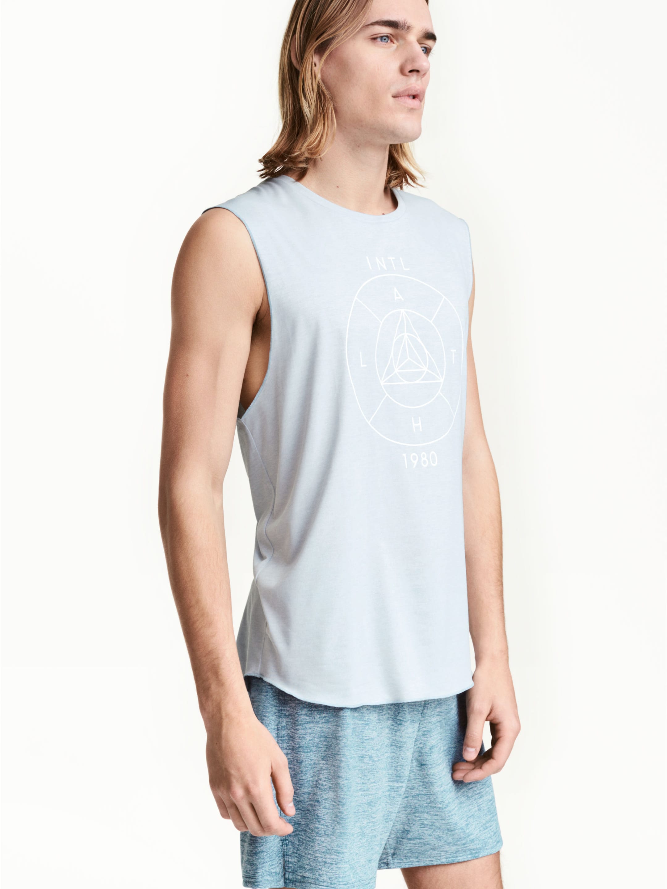 

Майка H&M 2833765-AAJJ S Бледно-голубая