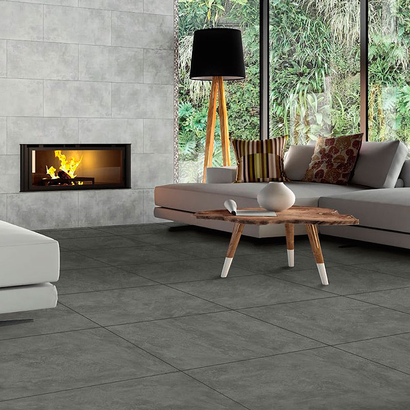 

Грес Cersanit Harlem Graphite чёрный 593x593 (216603)