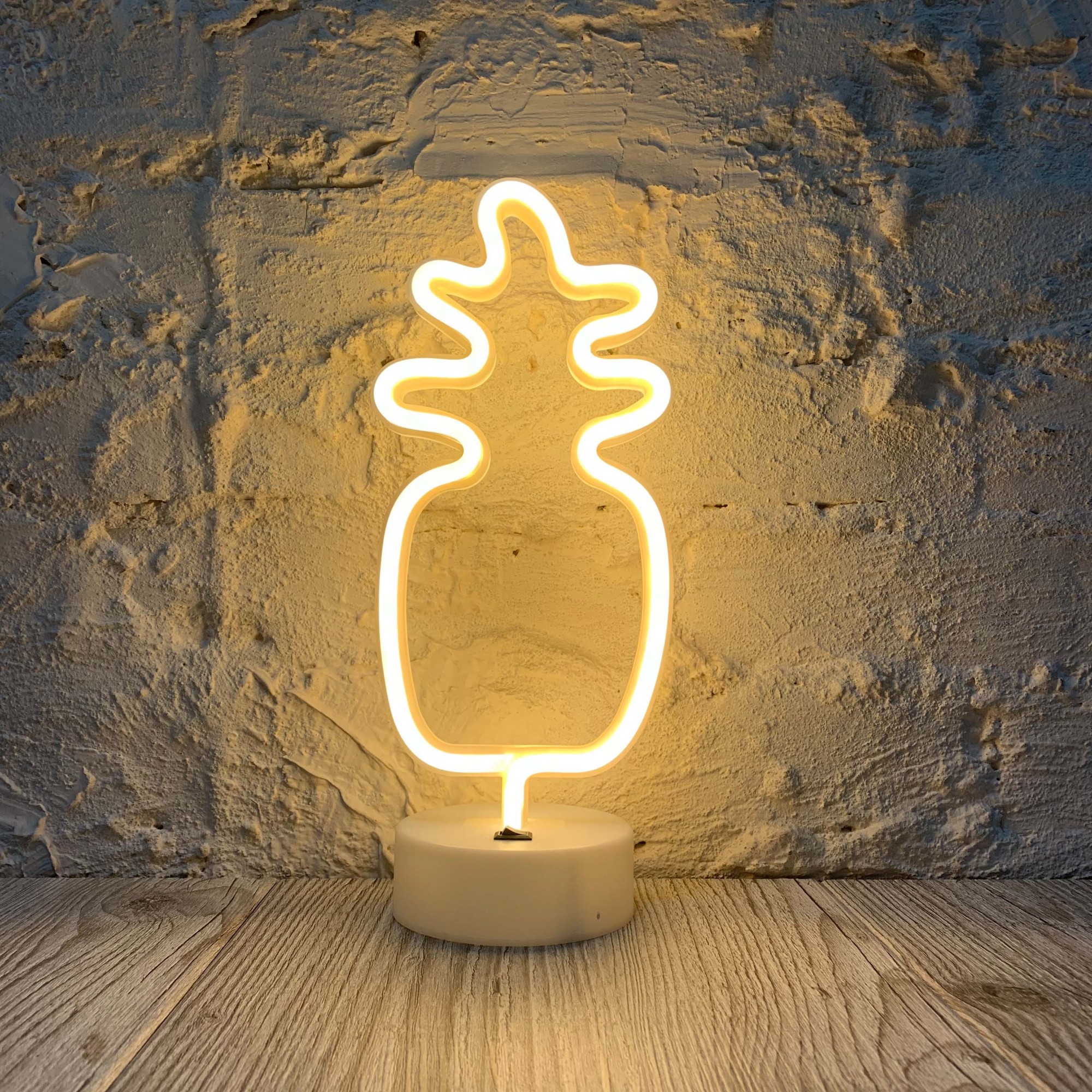 

Неоновый светильник ночник Ананас настольная декоративная Neon Decoration Lamp Pineapple желтый