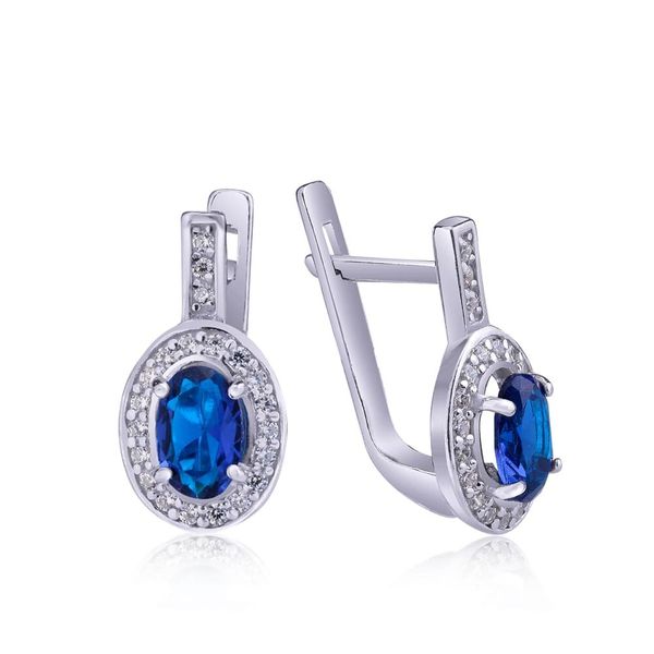 

Срібні сережки "Elegant blue"