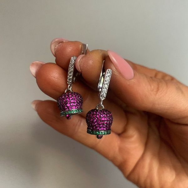 

Срібні сережки "Bells Amethyst"