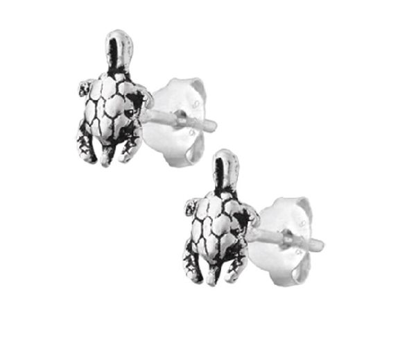 

Серебряные серьги гвоздики "Turtle"