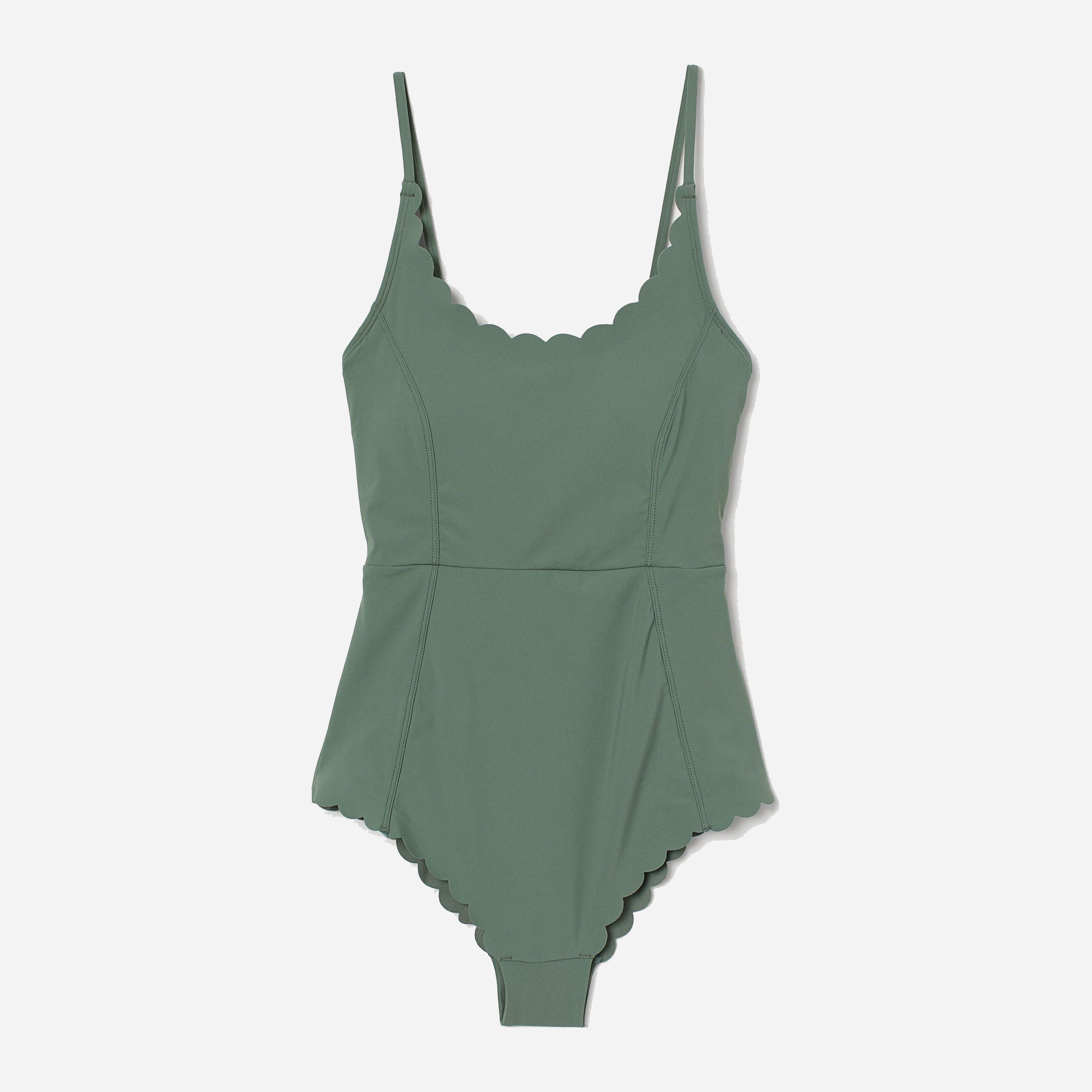 

Купальник слитный женский H&M 04-0715343-007 40 Зеленый
