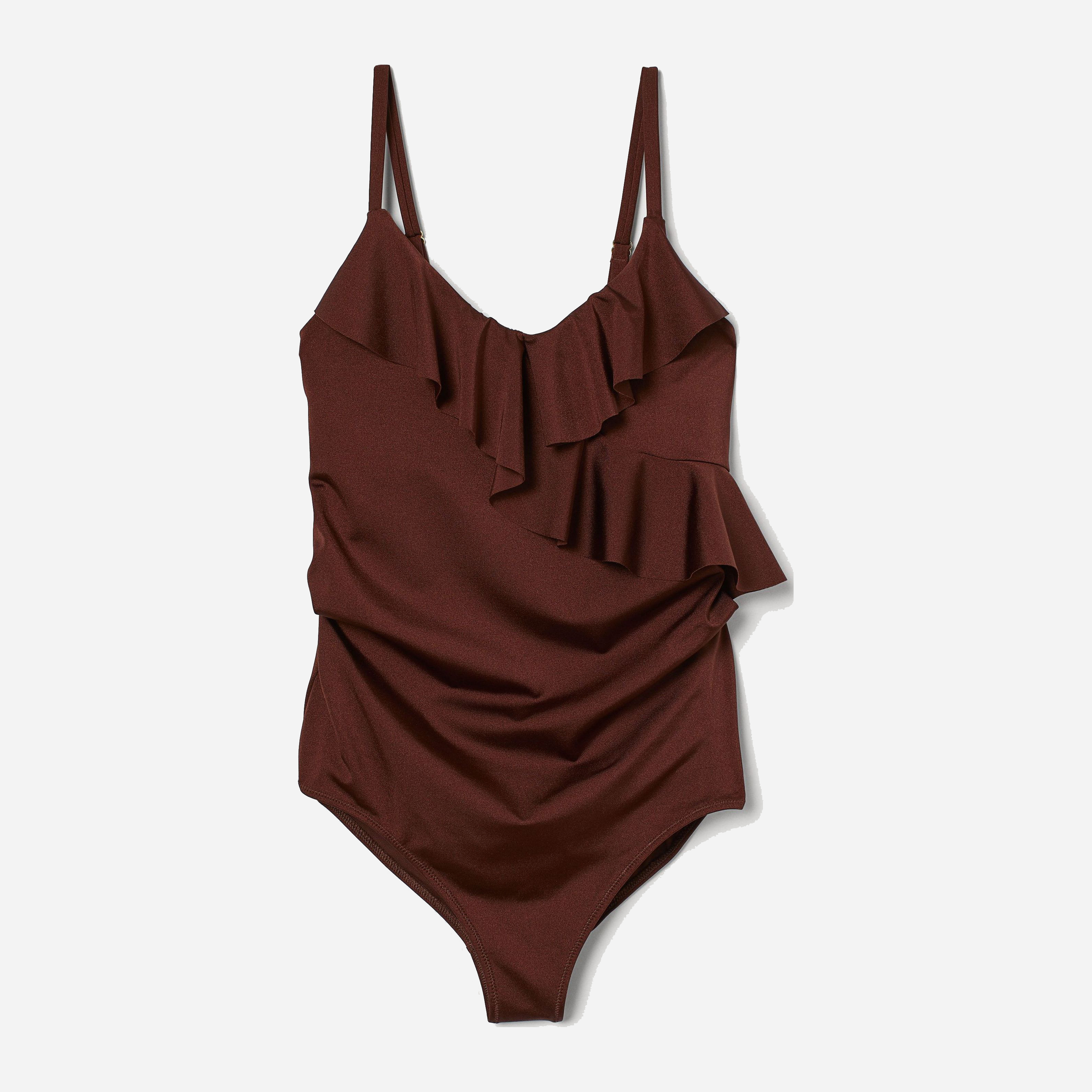 

Купальник слитный женский для беременных H&M 04-0716545-0 S Коричневый