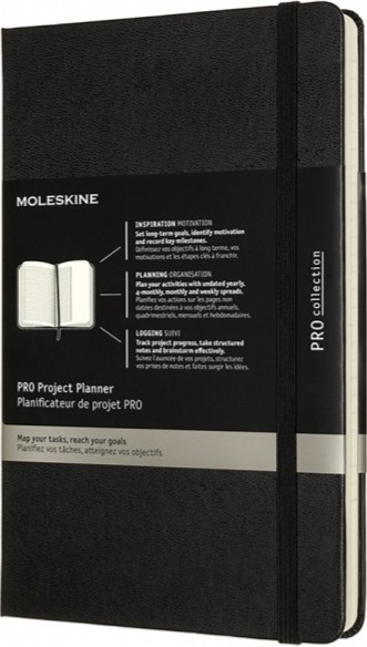 

Планер Moleskine PRO Project Planner середній 13 х 21 см чорний